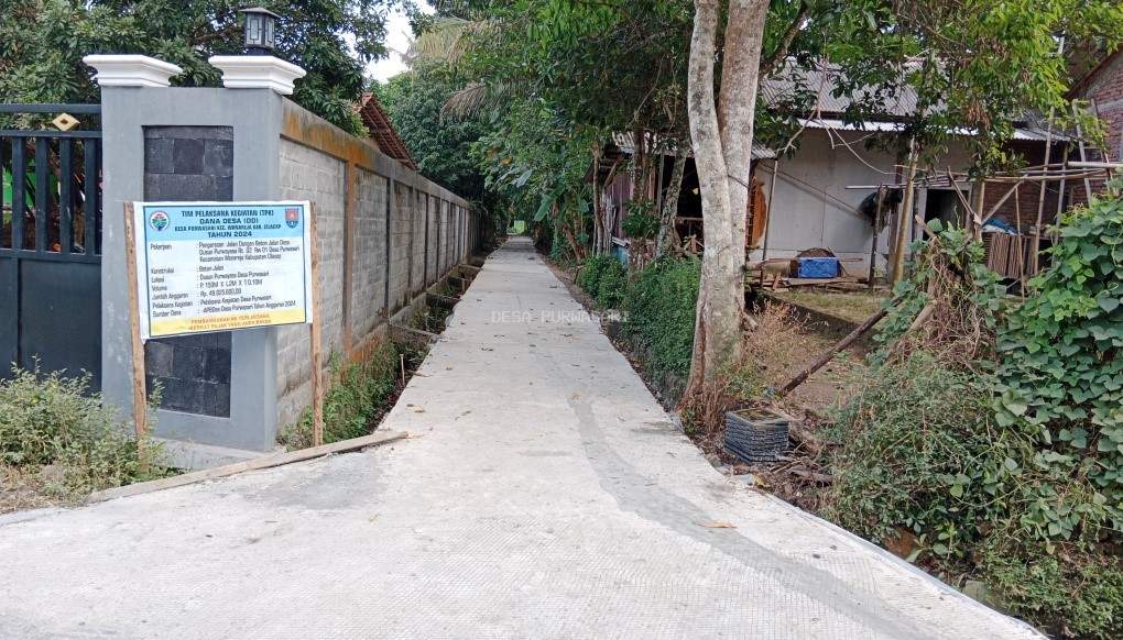 Pengerasan Jalan Dengan Beton Jalan Desa RT 02 RW 01 Dusun Purwayasa desa purwasari kecamtan wanareja