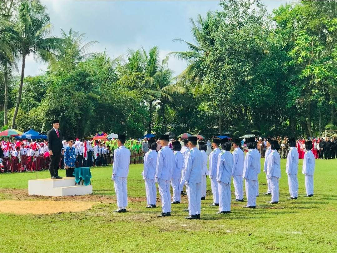 Upacara Bendera HUT RI ke-80 Desa Purwasari Berlangsung Khidmat dan Penuh Semangat
